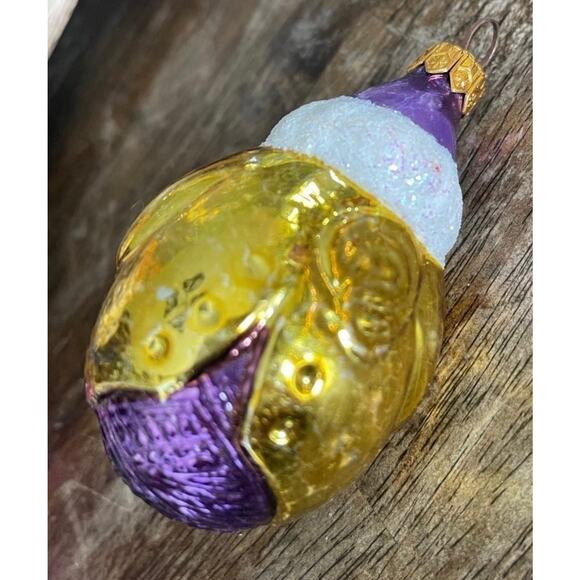 Vintage Enesco Calik’s Artsitry Polish glass ornaments set of 4 Christmas - Picture 5 of 12